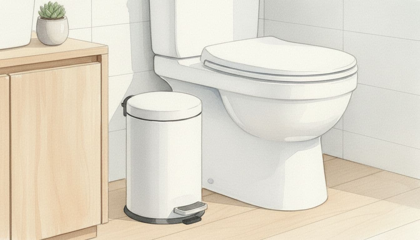 Trash Bin in the Bathroom