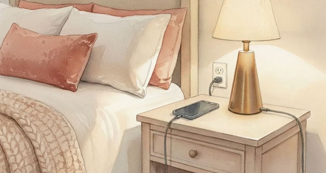 Add Convenient Power Outlets Next to the Bed